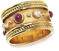 ruby diamonds wedding rings